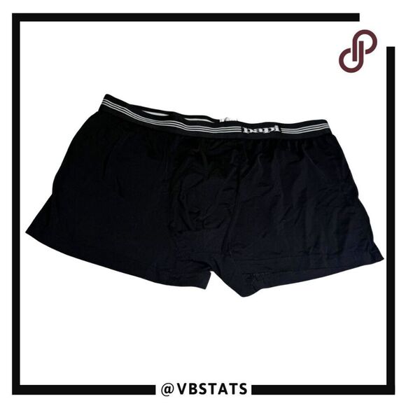 Papi Men's Nylon Blend Microfiber Stretch Trunk Boxer Brief Black Medium - Picture 1 of 5